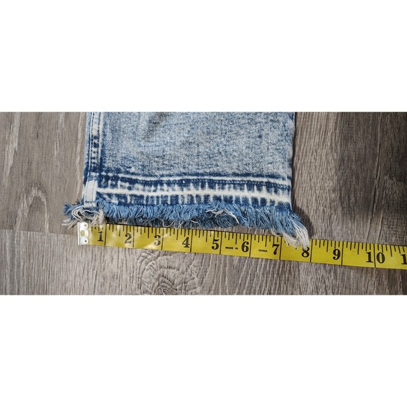 Abercrombie & Fitch Ultra High Rise Ankle‎ Straight Jeans Acid Wash Frayed 28/6R - Picture 8 of 10